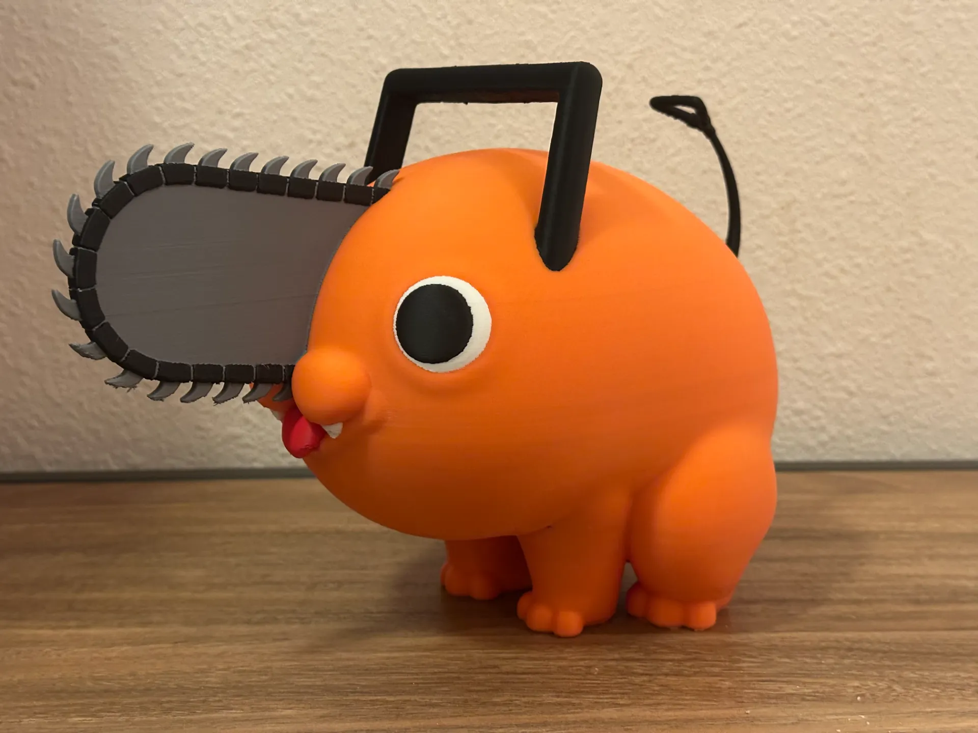 Figura decorativa de Pochita inspirada en Chainsaw Man impresa en 3D